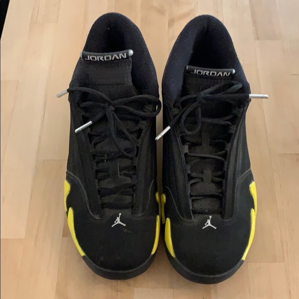Jordan 14 black and yellow